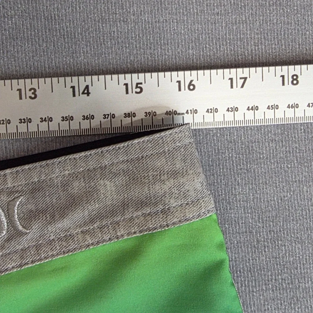 Hurley Phantom Board Shorts Mens 32 Green Blue Ombre Striped Buckle Exclusive